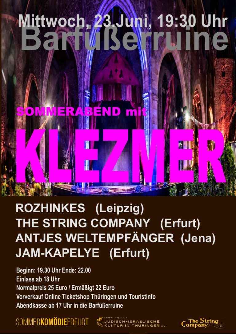 Das war er - der Sommerabend mit Klezmer in Erfurt
