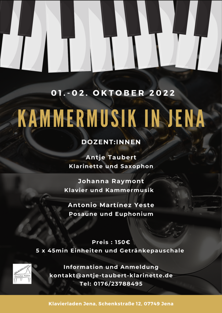 Wir planen unser zweites Kammermusik - Wochenende in Jena