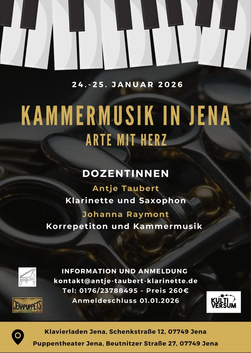 Plakat Kammermusik-Wochenende in Jena, 24. und 25. Januar 2026